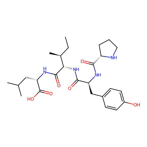 H-Pro-Tyr-Ile-Leu-OH structure