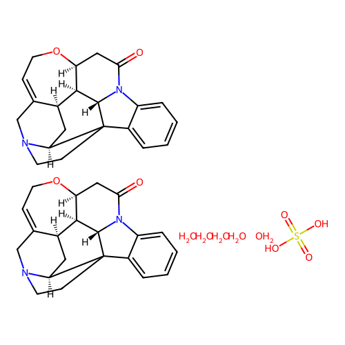 Sulfuric acid--strychnidin-10-one--water (1/2/5) structure