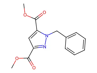 dimethyl 1-benzyl-1H-pyrazole-3,5-dicarboxylate structure