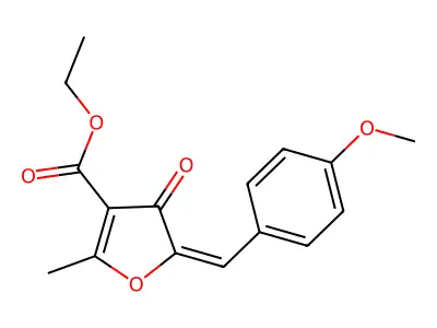 Ethyl 5-[(4-methoxyphenyl)methylidene]-2-methyl-4-oxofuran-3-carboxylate structure