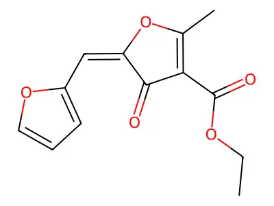 Ethyl 5-(furan-2-ylmethylidene)-2-methyl-4-oxofuran-3-carboxylate structure