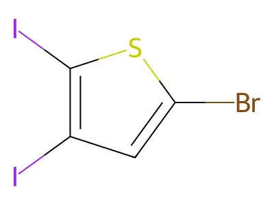 5-Bromo-2,3-diiodothiophene structure