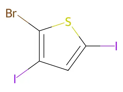 2-Bromo-3,5-diiodothiophene structure