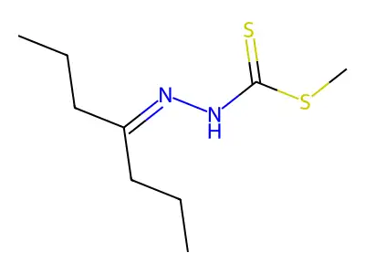 methyl N-(heptan-4-ylideneamino)carbamodithioate structure