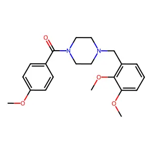 [4-[(2,3-Dimethoxyphenyl)methyl]piperazin-1-yl]-(4-methoxyphenyl)methanone structure