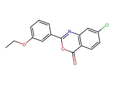 7-chloro-2-(3-ethoxyphenyl)-4H-3,1-benzoxazin-4-one structure