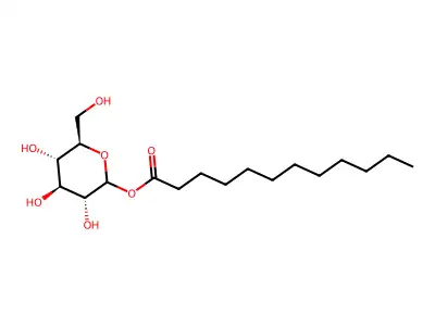 1-Oxododecyl-D-glucopyranoside structure