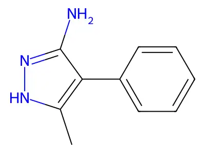 5-Amino-3-methyl-4-phenylpyrazole structure