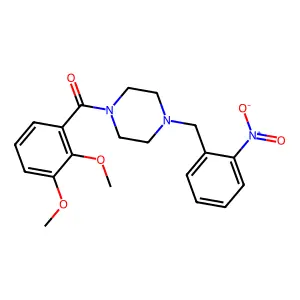 (2,3-Dimethoxyphenyl){4-[(2-nitrophenyl)methyl]piperazin-1-yl}methanone structure