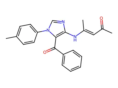 (E)-4-[[5-benzoyl-1-(4-methylphenyl)imidazol-4-yl]amino]pent-3-en-2-one structure