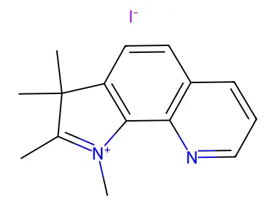 1,2,3,3-Tetramethyl-3H-pyrrolo[3,2-h]quinolin-1-ium iodide structure