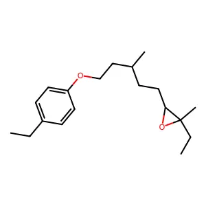 2-Ethyl-3-[5-(4-ethylphenoxy)-3-methylpentyl]-2-methyloxirane structure