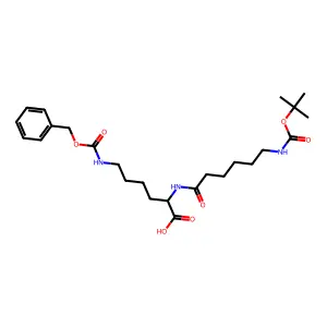L-Lysine, N2-(6-(((1,1-dimethylethoxy)carbonyl)amino)-1-oxohexyl)-N6-((phenylmethoxy)carbonyl)- structure