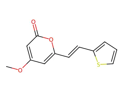 2H-Pyran-2-one,4-methoxy-6-[2-(2-thienyl)ethenyl]- structure