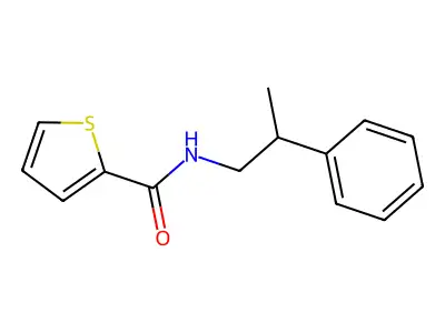 N-(2-phenylpropyl)thiophene-2-carboxamide structure