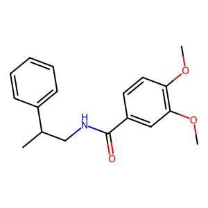 3,4-Dimethoxy-N-(2-phenylpropyl)benzamide structure