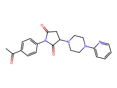 1-(4-Acetylphenyl)-3-(4-pyridin-2-ylpiperazin-1-yl)pyrrolidine-2,5-dione structure