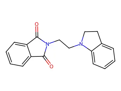2-[2-(2,3-dihydro-1H-indol-1-yl)ethyl]-1H-isoindole-1,3(2H)-dione structure