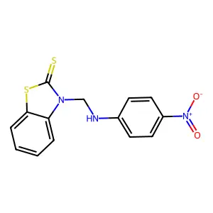 3-(4-Nitroanilinomethyl)-2(3H)-benzothiazolethione structure