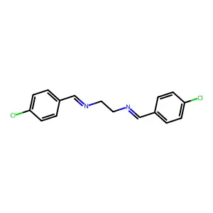 N,N'-Bis(4-chlorobenzylidene)ethylenediamine structure