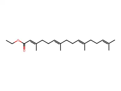 Ethyl 3,7,11,15-tetramethylhexadeca-2,6,10,14-tetraenoate structure