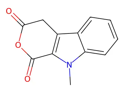 9-Methyl-4,9-dihydropyrano[3,4-b]indole-1,3-dione structure