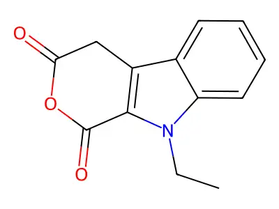 9-Ethyl-4,9-dihydropyrano[3,4-b]indole-1,3-dione structure