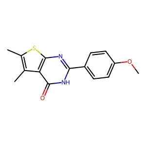 2-(4-methoxyphenyl)-5,6-dimethyl-3H-thieno[2,3-d]pyrimidin-4-one structure