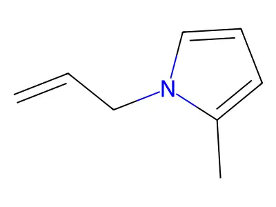 2-Methyl-1-prop-2-enylpyrrole structure