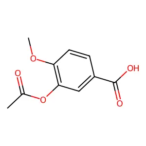 3-(乙酰氧基)-4-甲氧基苯甲酸 structure