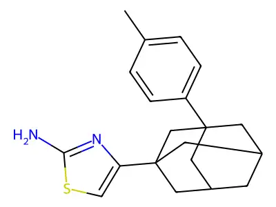 4-[3-(4-Methylphenyl)-1-adamantyl]-1,3-thiazol-2-amine structure