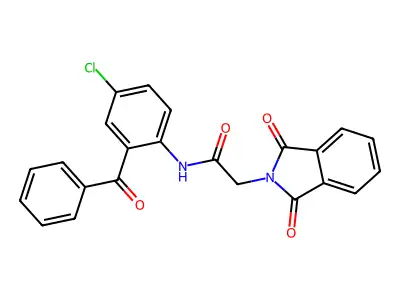 2H-Isoindole-2-acetamide, 1,3-dihydro-N-(2-benzoyl-4-chlorophenyl)-1,3-dioxo- structure