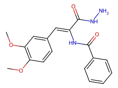 N-[(1Z)-1-(3,4-dimethoxyphenyl)-3-hydrazinyl-3-oxoprop-1-en-2-yl]benzamide structure
