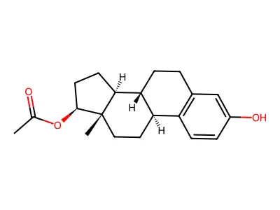 Estra-1,3,5(10)-triene-3,17-diol, 17-acetate structure