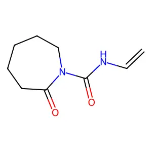 六氢-2-氧代-N-乙烯基-1H-氮杂环庚烷-1-甲酰胺 structure