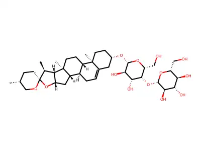 Spirost-5-en-3-yl 4-O-hexopyranosylhexopyranoside structure