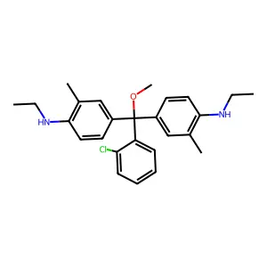 Benzenamine, 4,4'-[(2-chlorophenyl)methoxymethylene]bis[N-ethyl-2-methyl- structure