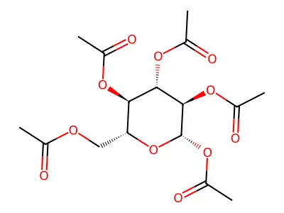 β-D-葡萄糖五乙酸酯 structure