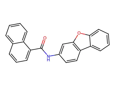 N-dibenzofuran-3-ylnaphthalene-1-carboxamide structure