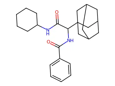 N-[1-(1-adamantyl)-2-(cyclohexylamino)-2-oxoethyl]benzamide structure