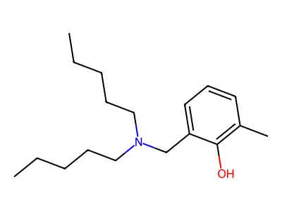 Phenol, 2-((dipentylamino)methyl)-6-methyl- structure