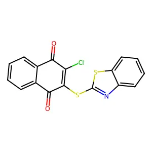 2-(1,3-Benzothiazol-2-ylsulfanyl)-3-chloronaphthalene-1,4-dione structure