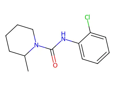 1-(2-Chlorophenylcarbamoyl)-2-methylpiperidine structure