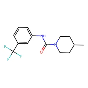 4-Methyl-N-(3-(trifluoromethyl)phenyl)-1-piperidinecarboxamide structure