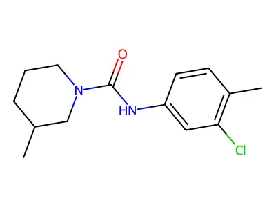 3'-Chloro-3,4'-dimethyl-1-piperidinecarboxanilide structure