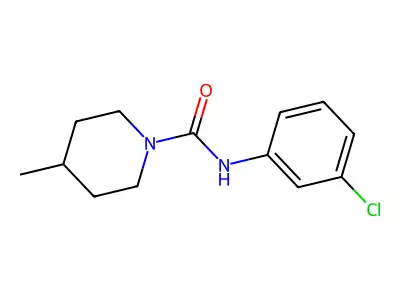 N-(3-chlorophenyl)-4-methylpiperidine-1-carboxamide structure