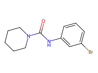N-(3-bromophenyl)piperidine-1-carboxamide structure