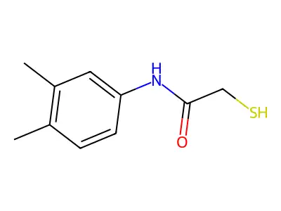 N-(3,4-dimethylphenyl)-2-sulfanylacetamide structure