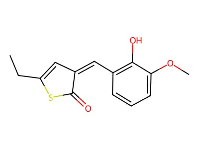 5-Ethyl-3-[(2-hydroxy-3-methoxyphenyl)methylidene]thiophen-2-one structure