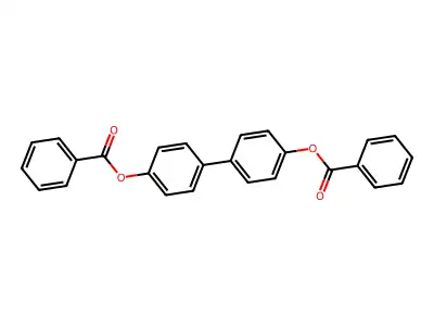 4,4'-Dibenzoyloxybiphenyl structure